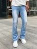 Men's Clothing High Quality Elastic Flared Jeans_viptrois.com