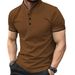 Men’s Performance Polo Shirt – Wrinkle-Free Polyester, Short Sleeve Baseball Collar (16 Colors, 5 Sizes)_viptrois.com