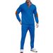 Men's Autumn Casual Long Sleeve Button-Up Collar Color Block Hoodie & Pants Set_viptrois.com