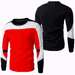 Men's Clothing new spring and autumn men's jacket sweatshirt fashion 3 color stitching men's casual Korean version pullover sweatshirt_viptrois.com