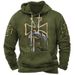 Men's American Flag & Animal Print Hoodie – 3D Digital Printing Summer Streetwear (Black/White/Grey, Oversized Fit, Machine Washable)_viptrois.com