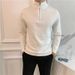 Men's Clothing Black Sweater Solid Color Autumn And Winter Long Sleeve Sweater Top Clothes Trendy Men's Clothing_viptrois.com