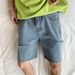 Men's Clothing Retro Ripped Denim Shorts Trendy Teenagers Loose Straight Casual Wide Leg Pants_viptrois.com
