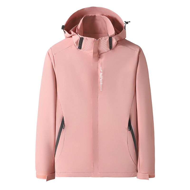 Unisex Water-Resistant Windbreaker Jacket - Lightweight Hooded Raincoat For Hiking & Urban Wear, Oversized Fit, Quick-Dry Polyester (Men/Women)_viptrois.com