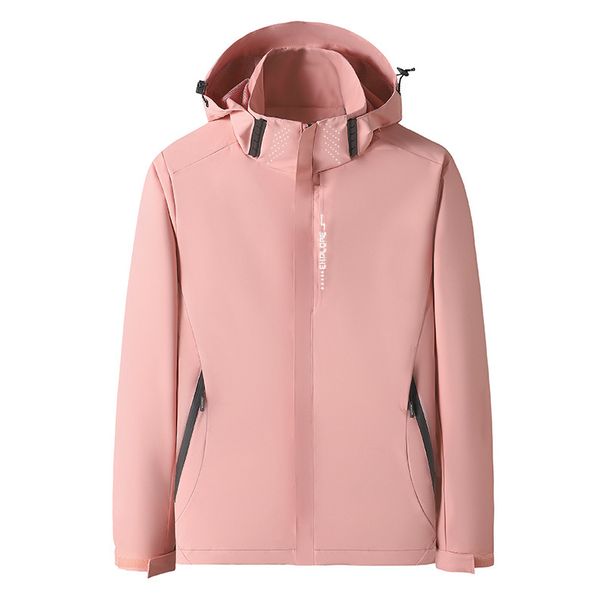 Unisex Water-Resistant Windbreaker Jacket - Lightweight Hooded Raincoat For Hiking & Urban Wear, Oversized Fit, Quick-Dry Polyester (Men/Women)_viptrois.com