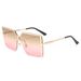 Square Half Frame Sunglasses For Women - Large Gradient UV400 (Class 3, Fashionable)_viptrois.com