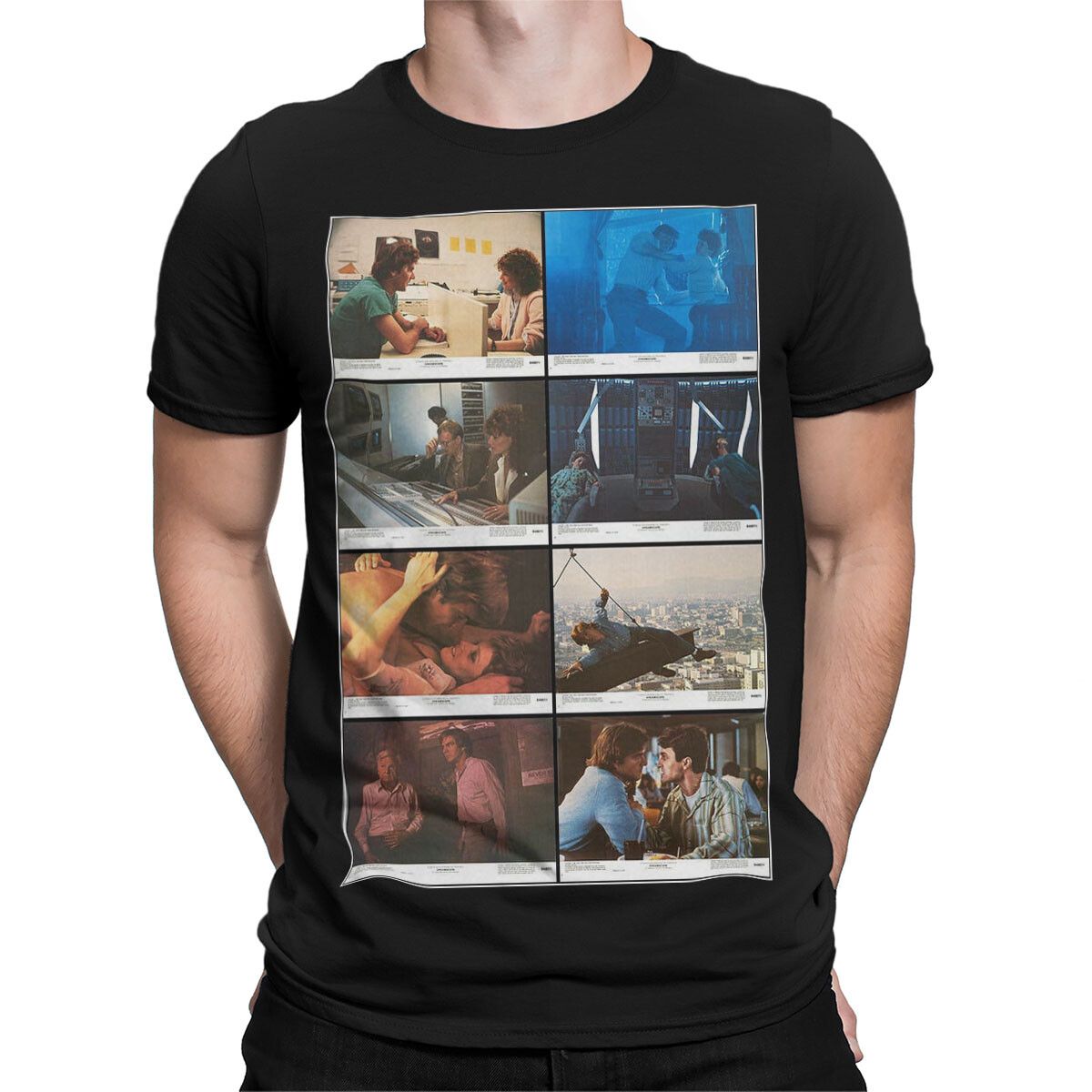 Vintage Film Stills 1980s Cinema Scenes Mens Womens Graphic Tee Shirt_viptrois.com