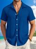 Men's Clothing Men's Clothing New Men's Shirt Loose And Comfortable Textured Shirt Vertical Striped Short Sleeved Pocket Shirt_viptrois.com