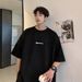 Avocado 320gt T-shirt For Men's American Suede Short Sleeved Oversized Small Neckline And 3/4 Sleeves_viptrois.com