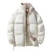 Unisex Winter Puffer Jacket – Streetwear Style, Thickened Polyester Coat With Stand Collar (S-Xxxxl, 7 Colors, Slim & Oversize Fit)_viptrois.com