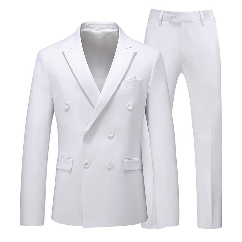 Men's Clothing Suit Mainly Promotes Men's Suit Two Piece Double Breasted Solid Color Hollow Foreign Trade Cross Border Business Professional Formal_viptrois.com