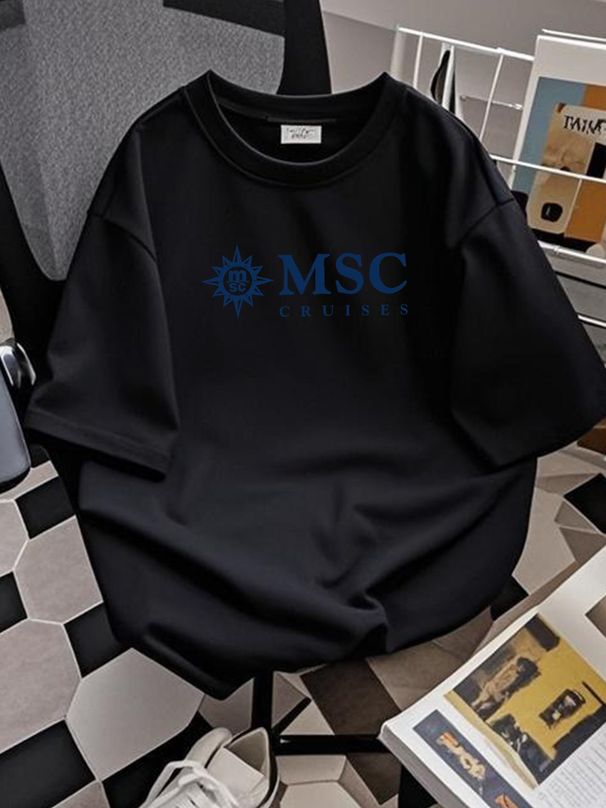 MSC Cruises Vacation T-shirt Breathable Homme Versatile Fashion Graphic Slightly Stylish Top For Everyday Wear Stretched Casual Summer Comfortable_viptrois.com