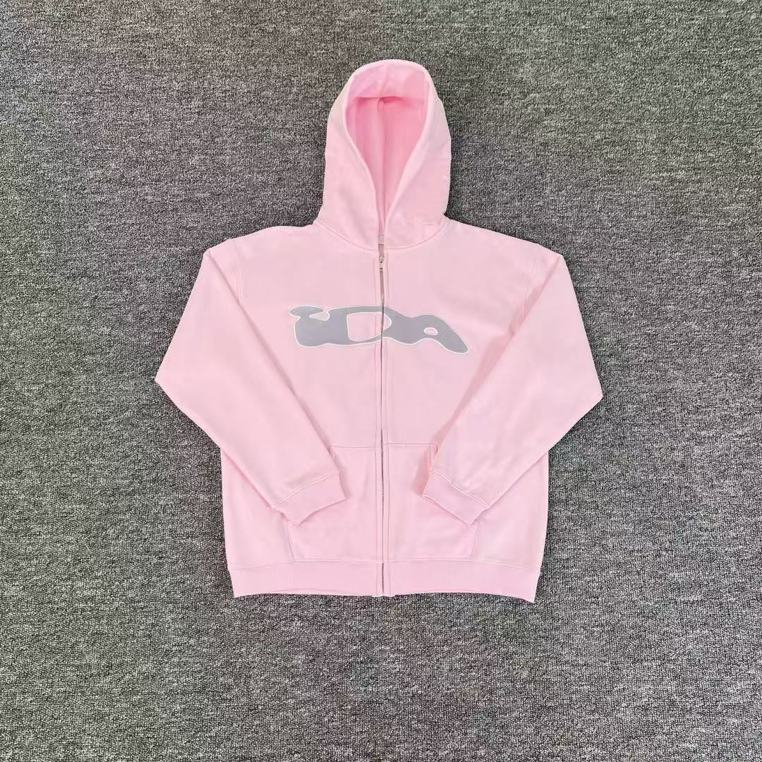 Men's Embroidered Logo Zip-Up Hoodie – Streetwear Cotton Fleece Pullover (S-XL)_viptrois.com