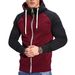 Men's Color Block Raglan Sweatshirt – European Size Loose Fit Hooded Cardigan For Gym & Streetwear (Black, Navy, Burgundy, Gray)_viptrois.com