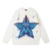 Men's Streetwear Sweater – Oversized Unisex Star-Print Knit Pullover, Acrylic Blend Long Sleeve Crewneck For Fall/Winter_viptrois.com