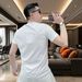 Men's Combed Cotton Short Sleeve T-Shirt round Neck Slim Fit Fashionable Print Top for Summer_viptrois.com