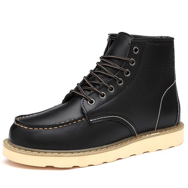 European Warm Series Martin Winter Padded Short High Top Men's Desert Mid-Top Snow Motorcycle Roman Boots_viptrois.com