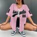 Men's 3D Digital Print Baseball Jacket Short Sleeved Cardigan European American Street Style Casual Sports Jersey_viptrois.com