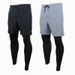 Men's Clothing New Two Piece Sports Trousers Men's Quick Drying Elastic Basketball Training Summer New Thin Fitness Running Casual Pants_viptrois.com