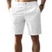 Men's Solid Color Casual Shorts American Style Multi Pocket Beach Vacation Five Point Pants_viptrois.com
