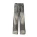 Men's Clothing Retro 2025 High Grade Washed Dirty Inkjet Design Loose Men's Flared Denim Trousers_viptrois.com