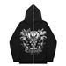 Hoodie Sweatshirt Gothic High Street Full Zipper Oversized Unisex Streetwear Y2 Jacket_viptrois.com