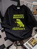 Hippity Hoppity Get Off My Property Funny Frog Meme Unisex T-shirt Casual Streetwear Designer Clothes Versatile Slightly Breathable Stretched_viptrois.com