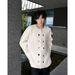 Autumn and winter small fragrant style thick knitted cardigan zipper loose high-end feeling niche sweater jacket trendy_viptrois.com