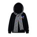 Two-Piece Hooded Sweatshirt For Men, Loose Pullover With Detachable Hat, Plaid Pattern, Niche Sports Shirt, High_viptrois.com