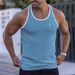 Men's Clothing New Summer Sports And Fitness Breathable Vertical Striped Vest Men's Elastic Quick Drying I Shaped Sleeveless Threaded Bottoming Shirt_viptrois.com