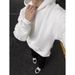 New Solid Color Hooded Sweatshirt With Simple And Comfortable Temperament, Fashionable And Versatile Loose Top_viptrois.com
