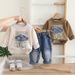 "Soft Cotton Kids Hoodie & Pants Set - Unisex Toddler Outfit With Cute Animal Prints, Long Sleeve, Comfy Casual Wear For Boys & Girls (80-120cm)"_viptrois.com