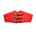 Three Piece Buckle Seal With Shirt Decoration Down Jacket Elastic Rivet Waist Wide Women's Belt_viptrois.com