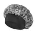 Cross Border New Satin Double Layer Sleeping Cap Pastoral Style Versatile Mesh Bronzing Hair Care Cap Elastic Headband Chemotherapy Cap_viptrois.com