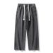 Men's Washed Wide-Leg Jeans – Streetwear Essential, Spring/Summer Loose Straight Fit Denim Pants In Vintage Wash_viptrois.com