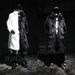 Men's Long Faux Fur Coat With Black And White Color Blocking, Winter Fashion Outerwear For Trendy Style_viptrois.com