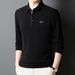 Nordmann Cross-Border Men's Long Sleeve Middle-Aged Loose Casual Base Spring T-Sh Dad's Autumn Outfit Turn-Down Collar Polo_viptrois.com