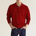 2025 Autumn Long Sleeved V-neck Button Men's Casual Top Polo Shirt_viptrois.com