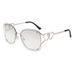 Metal Single Beam Large Frame Oval Sunglasses For Women Retro Simple European And American Ins Street Shooting Beach Sunshade Sunglasses Trend_viptrois.com