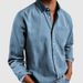 "Men's Long Sleeve Casual Shirt - Breathable Cotton Blend, Classic Button-Up Design For Everyday Wear (Multiple Colors & Sizes)"_viptrois.com