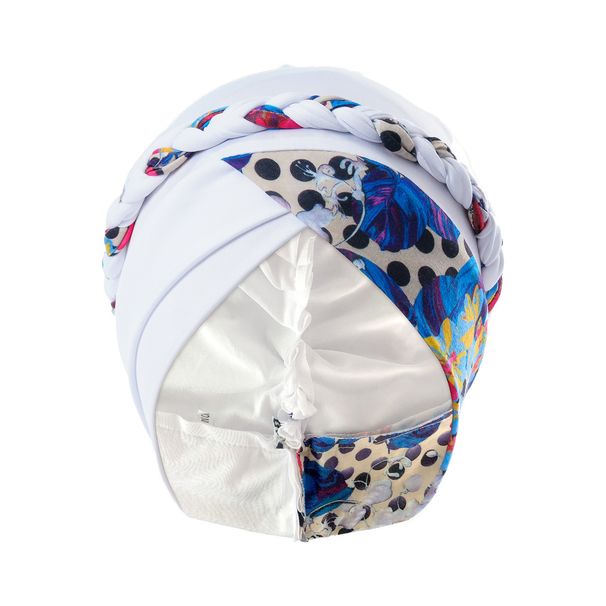 Muslim hat Printed woolen milk silk headscarf short braid hat can hide hair Muslim hat_viptrois.com