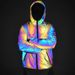 Men's Clothing New spring and autumn colorful reflective men's jacket fashion colorful reflective hooded jacket_viptrois.com