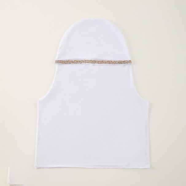 Women's Scarves Solid Color Hot Diamond Crystal Linen Face Mask Malay Middle Eastern Versatile Fashion Ladies Headscarf Hat_viptrois.com