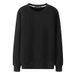 Large Size Crew Neck Fleece Sweater Men's Cotton Ultra-solid Color Pullover Sweater Loose And Fattened Sports And Leisure Bottoming Shirt Top_viptrois.com