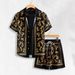 Men's Clothing Shirt Shorts Suit Beach Vacation Pattern Printing Shirt Set_viptrois.com