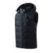 Men's Winter Thermal Vest Jacket - Windproof Outdoor Fleece Coat With Multiple Pockets, Lightweight Warm Layering For Hiking & Daily Wear_viptrois.com