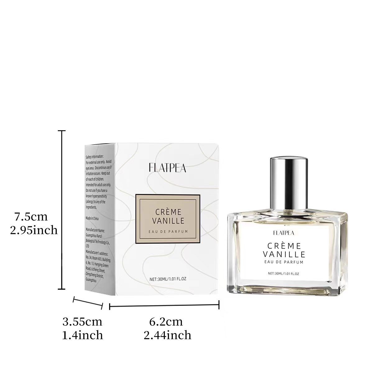 Natural Creamy Vanilla Jasmine Amber Perfume Eau De Parfum - Long-Lasting Fresh And Warm Fragrance_viptrois.com