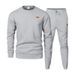 Men's Textured Crewneck Sweatshirt Set – Casual & Outdoor Loungewear For Everyday Comfort_viptrois.com