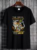 Skeleton The Devil Whispered To Me Bring Beer T Shirt Size S 5XL Streetwear Slightly Designer Clothes Summer Graphic Top For Everyday Wear_viptrois.com