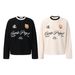 2026 New Waffle Long-sleeved T-shirt Men's Autumn Letter Print Loose Casual Contrast Design Top_viptrois.com